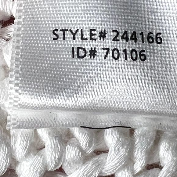 Ann Taylor Loft Sz S Long-Sleeve Open Knit Sweater White 100% Cotton V-Neck - Picture 7 of 10